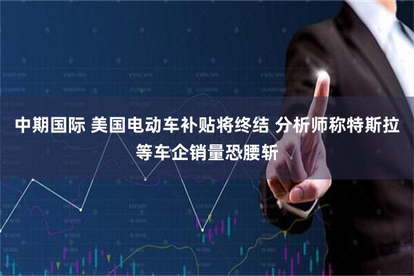 中期国际 美国电动车补贴将终结 分析师称特斯拉等车企销量恐腰斩