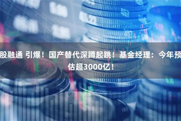 股融通 引爆！国产替代深蹲起跳！基金经理：今年预估超3000亿！