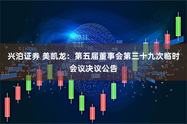 兴泊证券 美凯龙：第五届董事会第三十九次临时会议决议公告