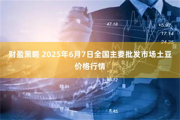 财盈策略 2025年6月7日全国主要批发市场土豆价格行情
